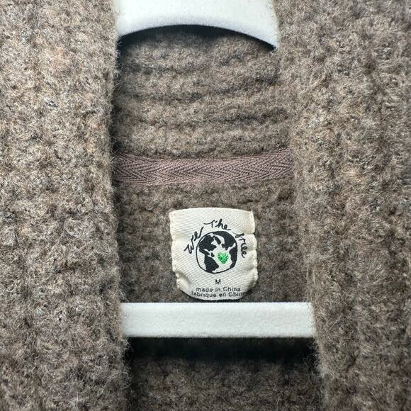 π΄ Free People Cardi Jackson Chunky Brown Sweater, Size M - Picture 4 of 10